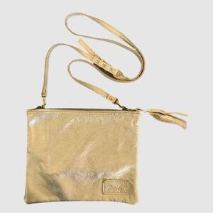 Beaudin Artisian Leather Gold Metallic Crossbody